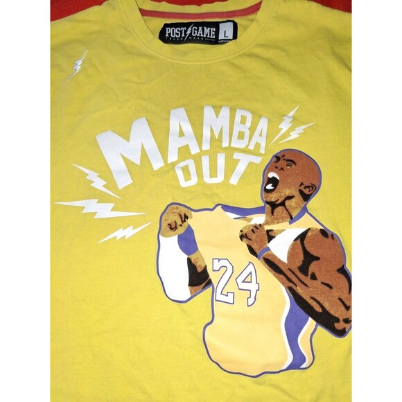Post Game Official Kobe Vintage Mamba Out Yellow Size L Rare Graphic - Picture 7 of 7